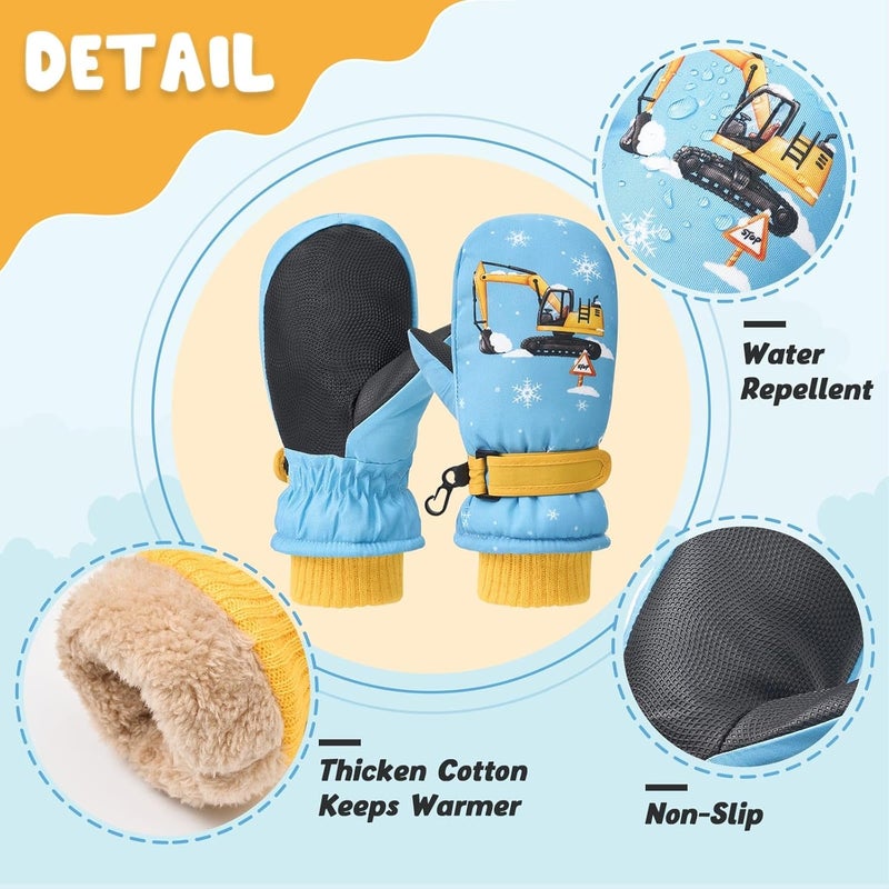 WAWSAM Kids Ski Gloves Waterproof Winter Snow Snowboarding Gloves Non Slip Windproof Sport Mittens for Boys Girls Youth Sledding Riding Driving Hiking - Image 2